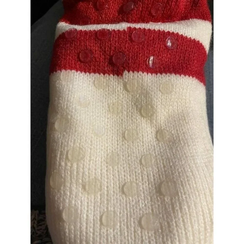 Winter Novelty Santa Sherpa Slipper Socks Charter Club L/XL